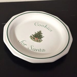 Pfaltzgraff plate, Cookies for Santa, ceramic,  vintage; holiday